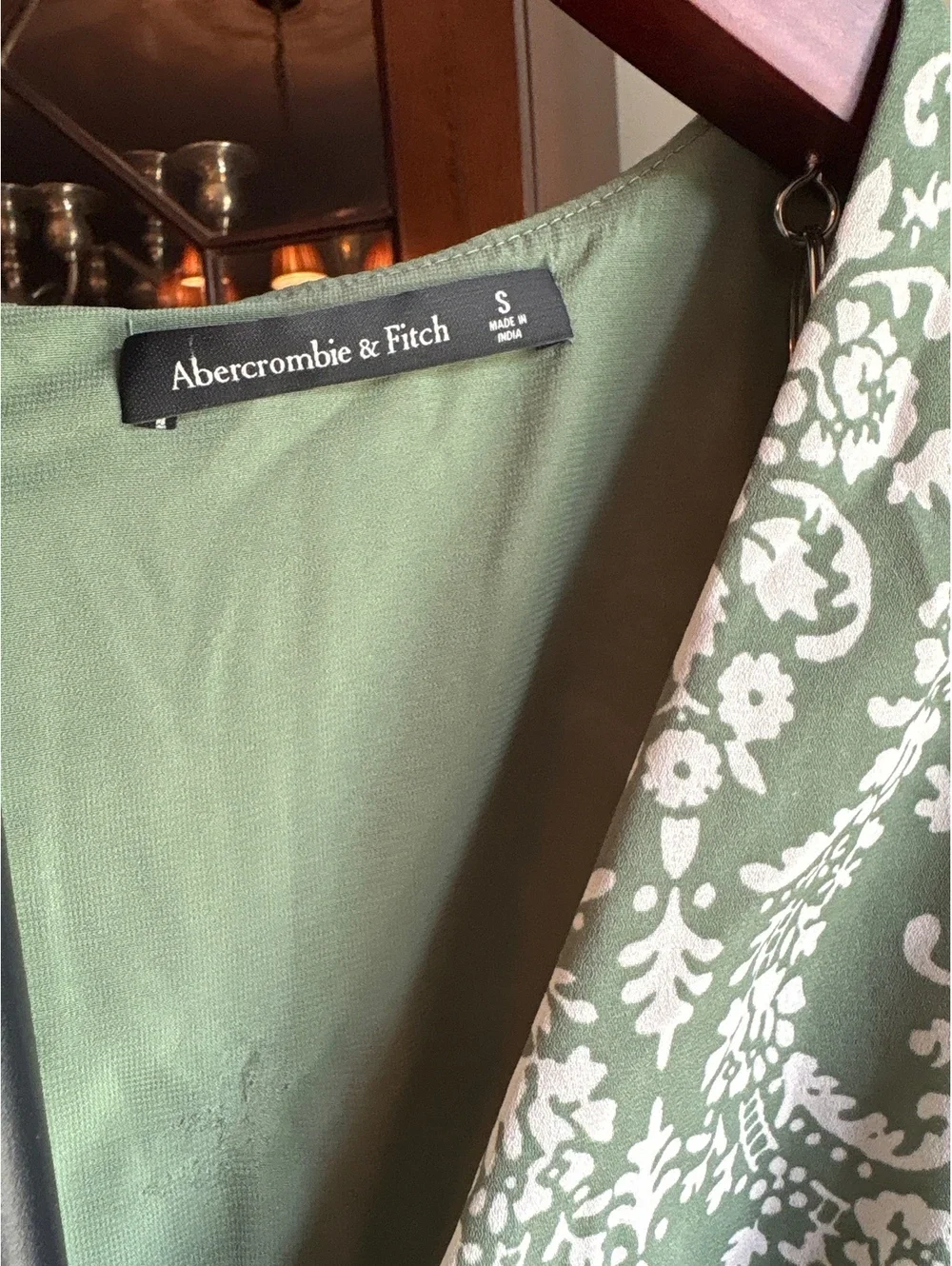 Abercrombie & Fitch Green Floral Maxi S